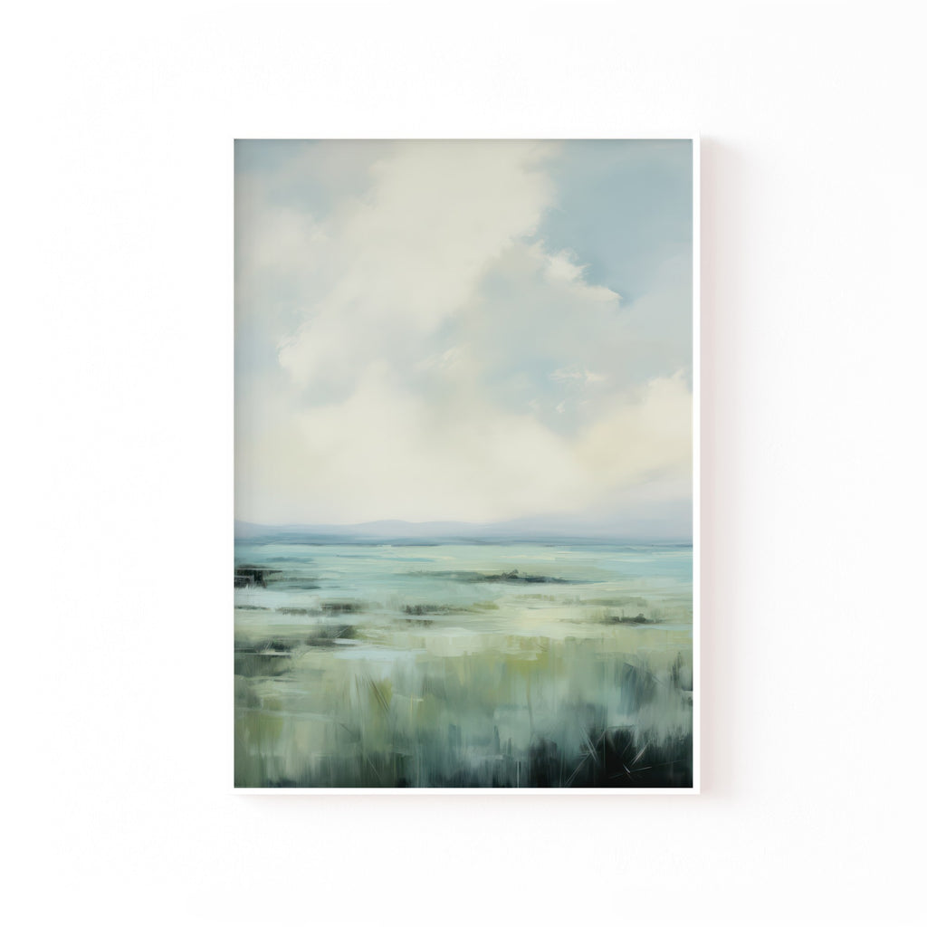 Horizonte de Calma – cuadro decorativo con marco blanco | Studio MagArt