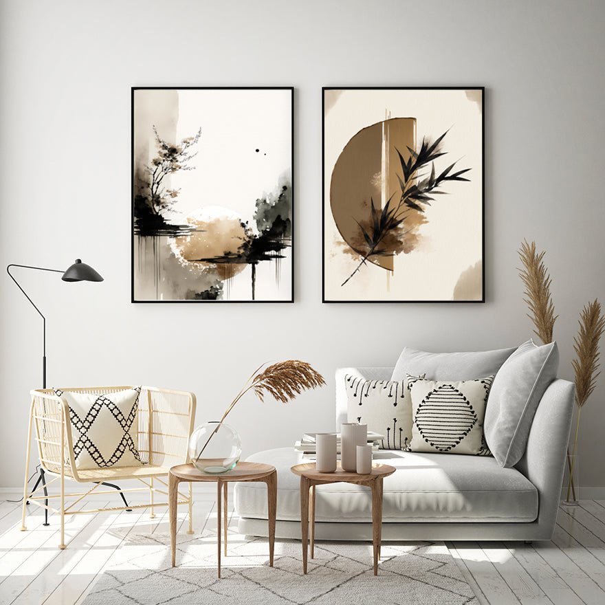 Japandi cuadro decorativo para sala moderna | arte para hogar | Studio MagArt