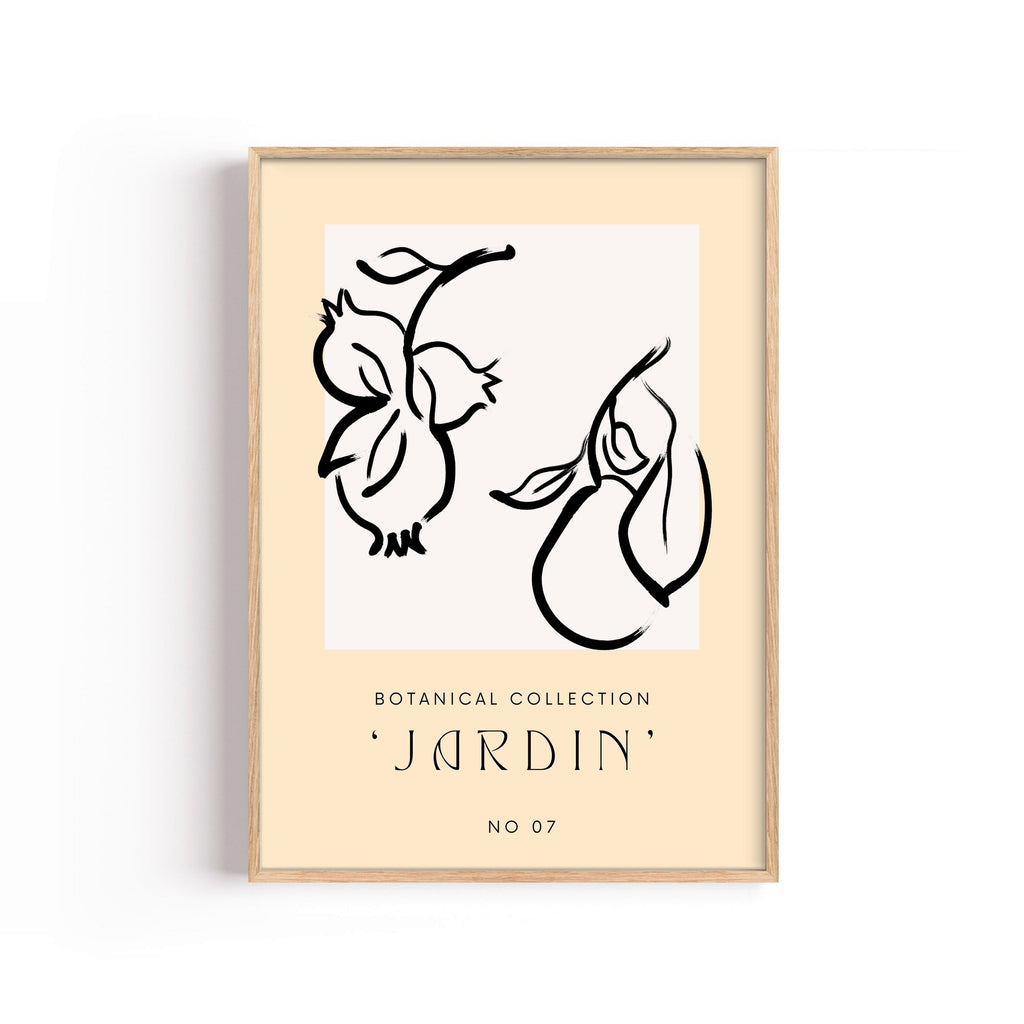 Jardin Flores – cuadro decorativo con marco natural | Studio MagArt