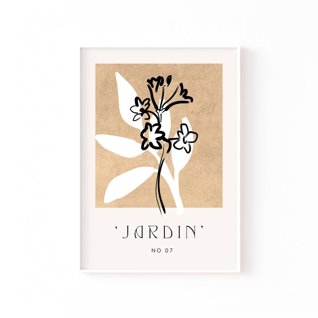 Jardin Lirio Blanco – cuadro decorativo con marco blanco | Studio MagArt