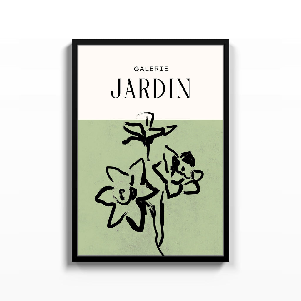 Jardin Narcisos – cuadro decorativo con marco negro | Studio MagArt