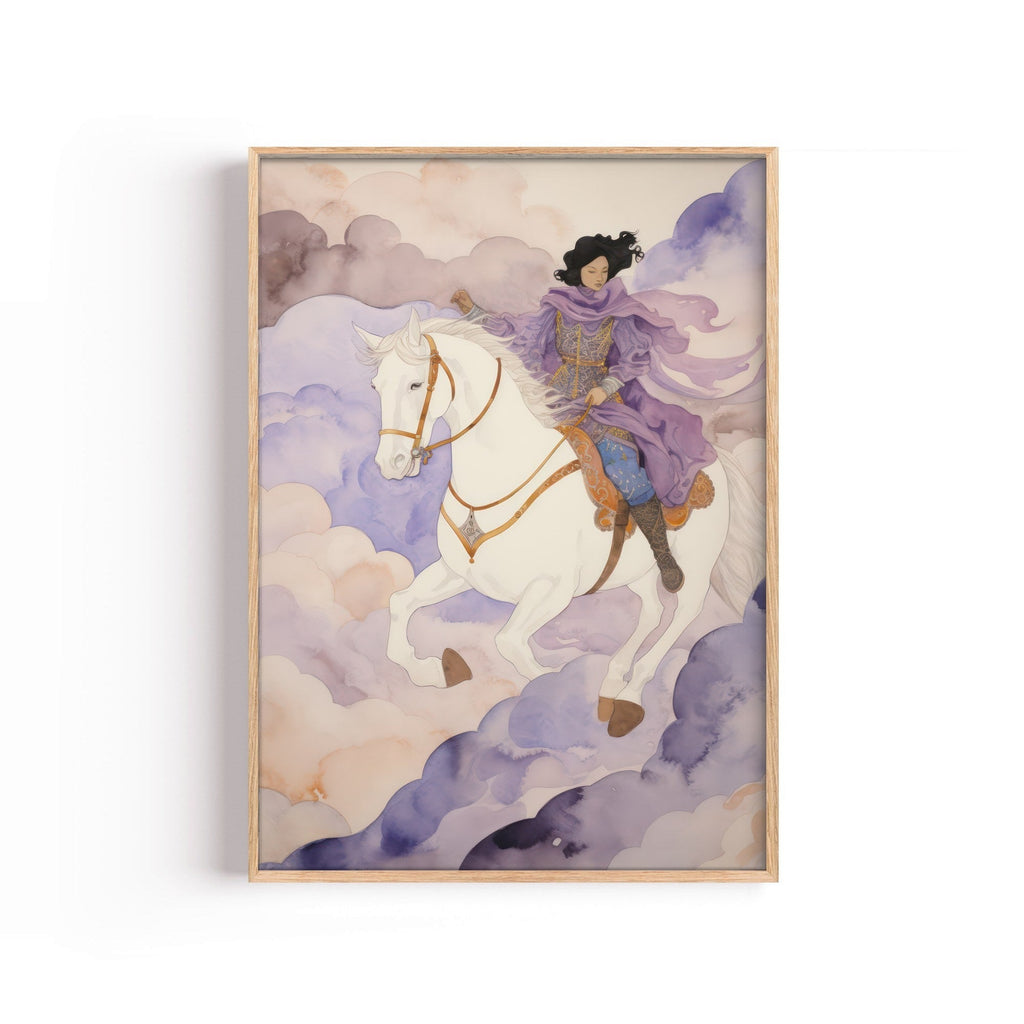 Jinete entre Nubes cuadro decorativo para sala moderna | arte para hogar | Studio MagArt