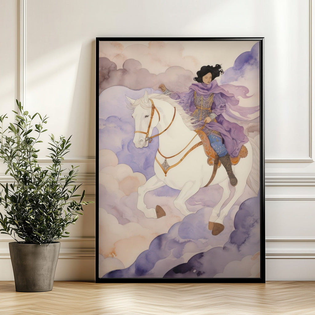 Jinete entre Nubes cuadro decorativo para sala moderna | arte para hogar | Studio MagArt