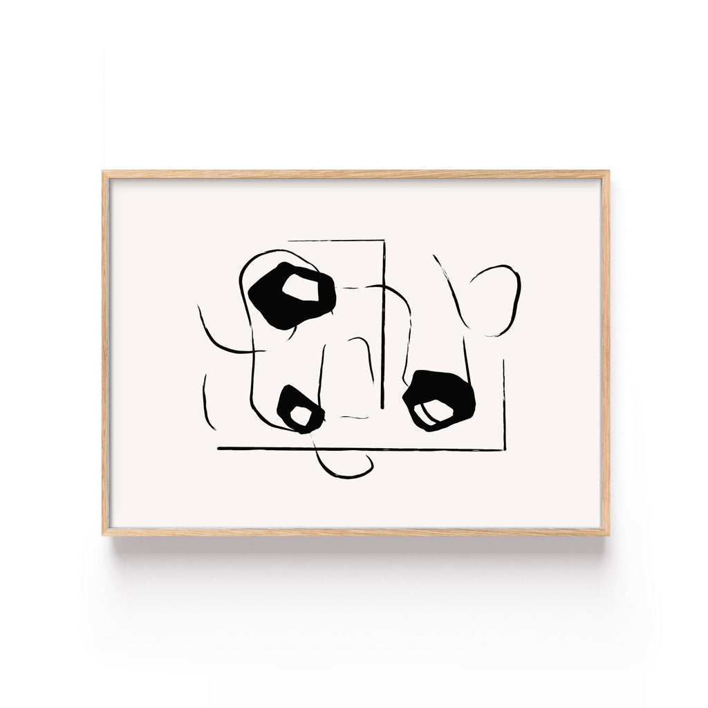Juego de Formas – cuadro decorativo con marco natural | Studio MagArt