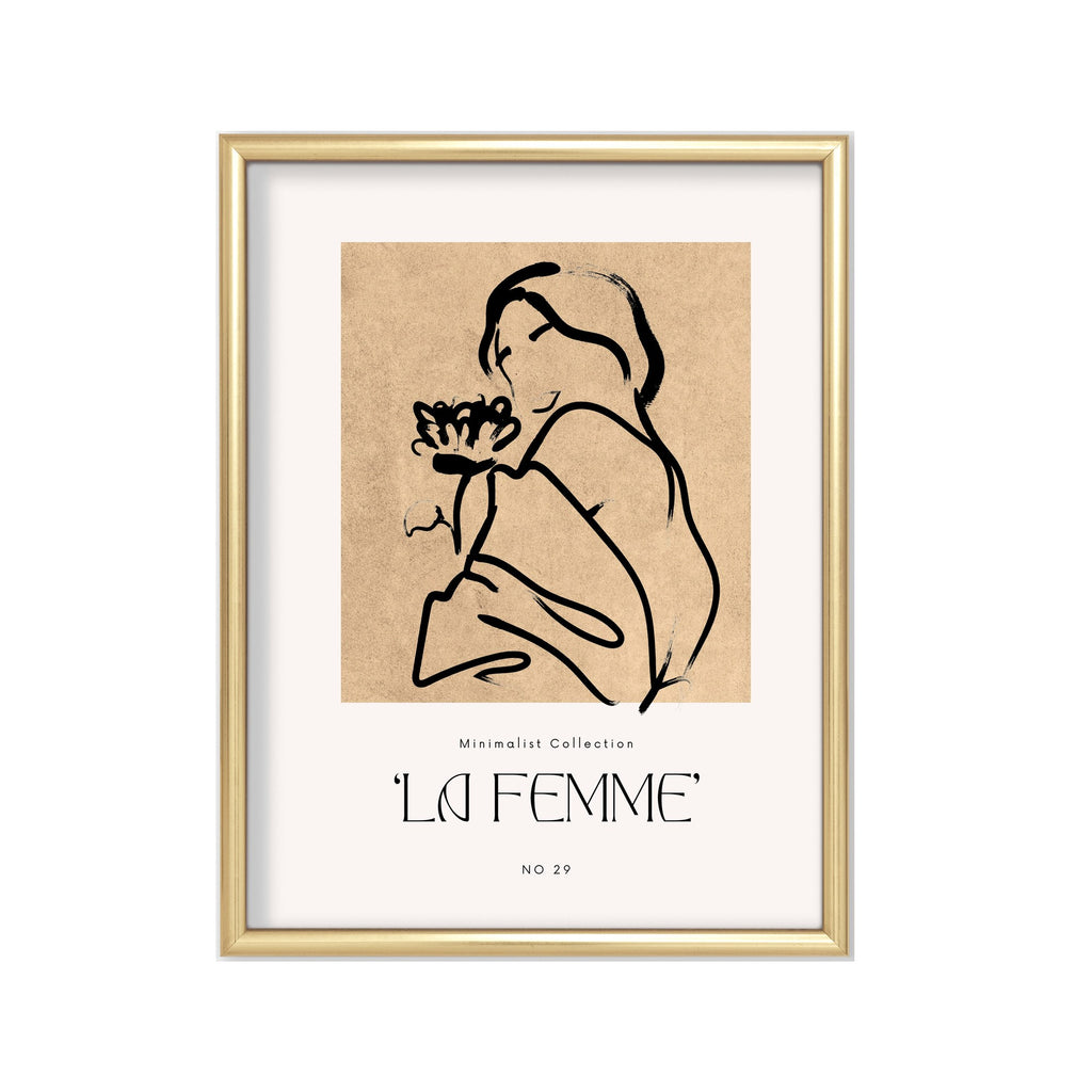 La Femme Florecida – cuadro decorativo con marco dorado | Studio MagArt