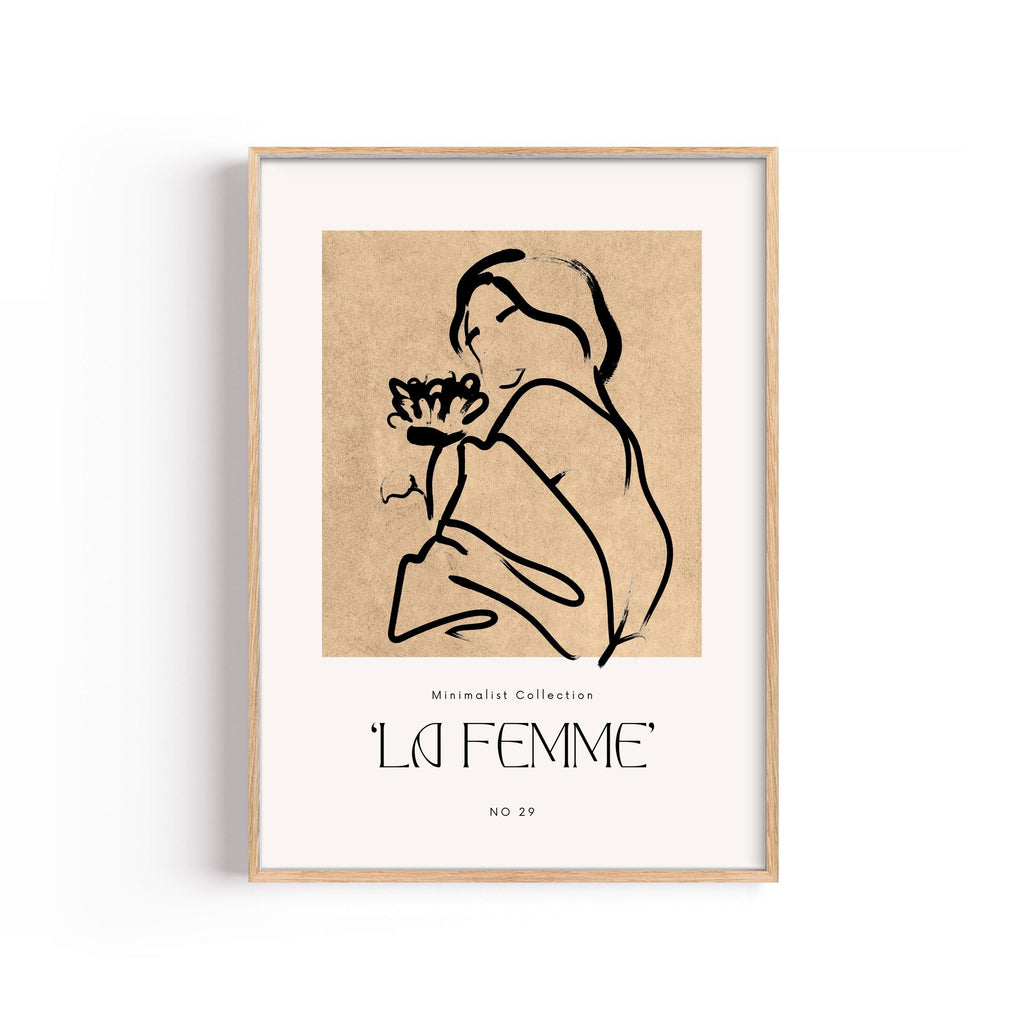 La Femme Florecida – cuadro decorativo con marco natural | Studio MagArt