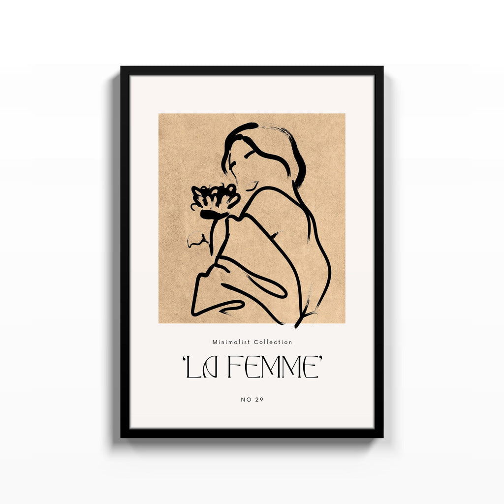 La Femme Florecida – cuadro decorativo con marco negro | Studio MagArt