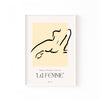 La Femme Reposo – cuadro decorativo con marco blanco | Studio MagArt