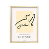 La Femme Reposo – cuadro decorativo con marco dorado | Studio MagArt
