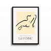 La Femme Reposo – cuadro decorativo con marco negro | Studio MagArt
