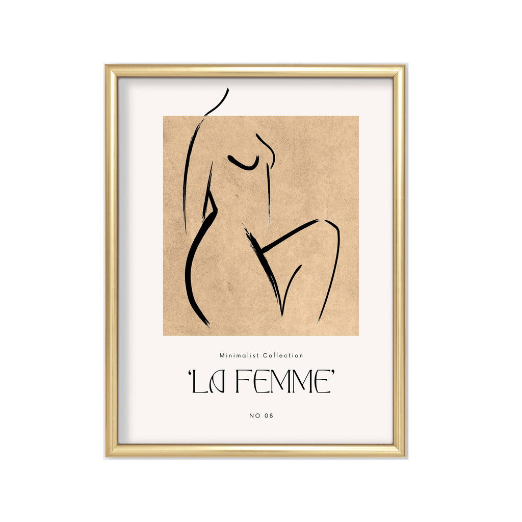 La Femme Torso – cuadro decorativo con marco dorado | Studio MagArt