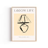 Lagom Life Lámpara – cuadro decorativo con marco natural | Studio MagArt