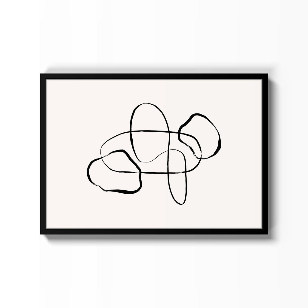 Lazos – cuadro decorativo con marco negro | Studio MagArt