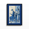 Lectores en Azul cuadro decorativo para sala moderna | arte para hogar | Studio MagArt