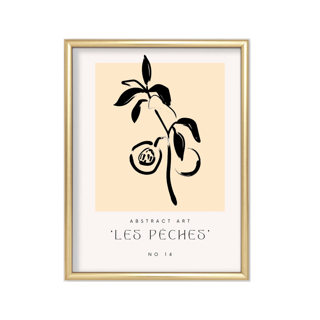 Les Pêches – cuadro decorativo con marco dorado | Studio MagArt