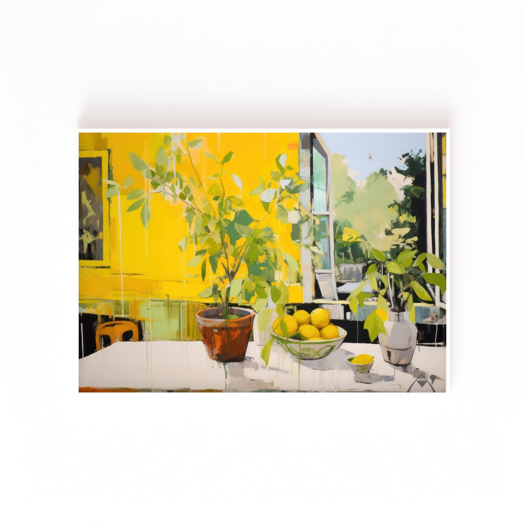 Limonero – cuadro decorativo con marco blanco | Studio MagArt