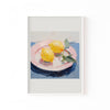 Limones en el Plato – cuadro decorativo con marco blanco | Studio MagArt