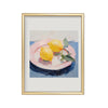 Limones en el Plato – cuadro decorativo con marco dorado | Studio MagArt