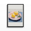 Limones en el Plato – cuadro decorativo con marco negro | Studio MagArt