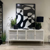 Lineas en Blanco y Negro - Fluidez en Movimiento Abstracto cuadro decorativo para sala moderna | arte para hogar | Studio MagArt