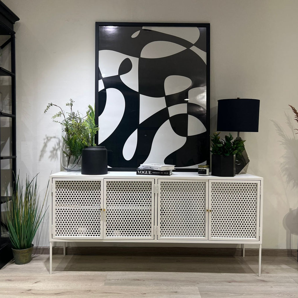 Lineas en Blanco y Negro - Fluidez en Movimiento Abstracto cuadro decorativo para sala moderna | arte para hogar | Studio MagArt