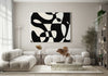 Lineas en Blanco y Negro - Fluidez en Movimiento Abstracto cuadro decorativo para sala moderna | arte para hogar | Studio MagArt