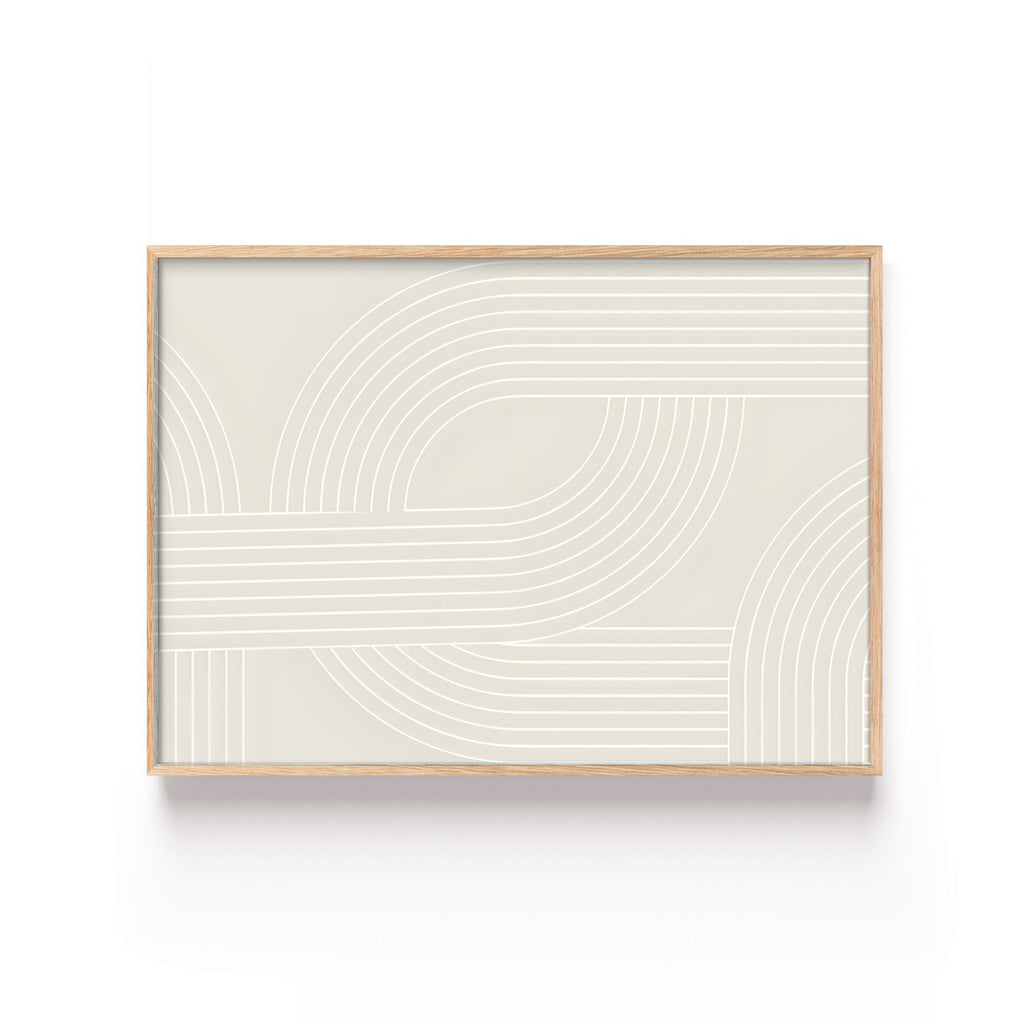 Líneas Serenas – cuadro decorativo con marco natural | Studio MagArt
