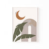 Luna y Hojas cuadro decorativo para sala moderna | arte para hogar | Studio MagArt