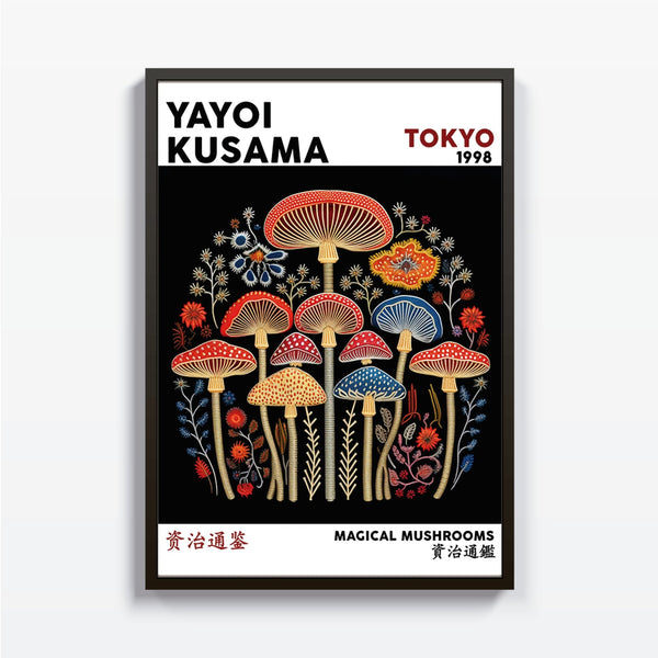 Magical Mushrooms Yayoi Kusama cuadro decorativo para sala moderna | arte para hogar | Studio MagArt