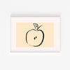 Manzana en Línea – cuadro decorativo con marco blanco | Studio MagArt