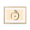 Manzana en Línea – cuadro decorativo con marco dorado | Studio MagArt