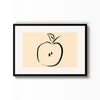 Manzana en Línea – cuadro decorativo con marco negro | Studio MagArt