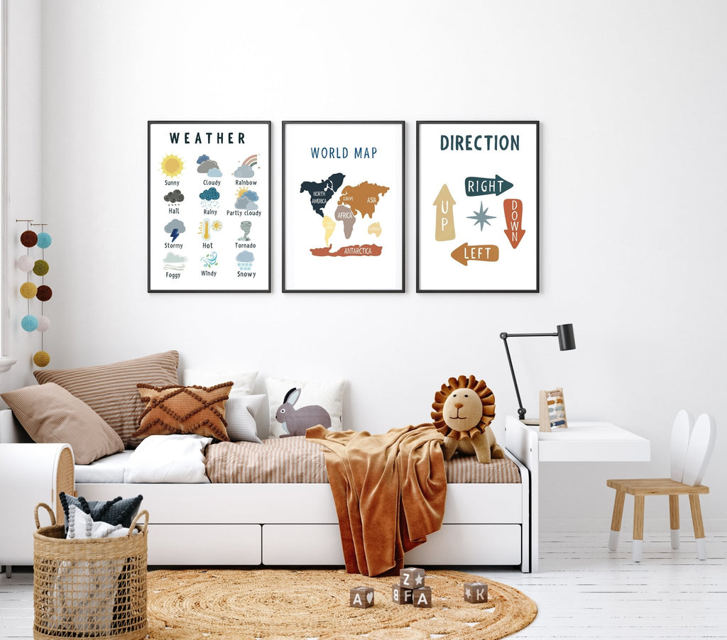 Mapa Mundial cuadro decorativo para sala moderna | arte para hogar | Studio MagArt