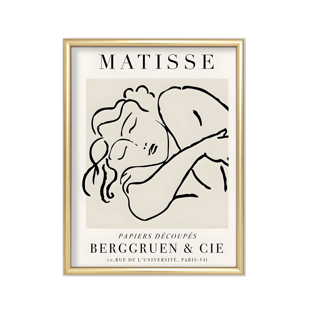 Matisse · Mujer Dormida – cuadro decorativo con marco dorado | Studio MagArt