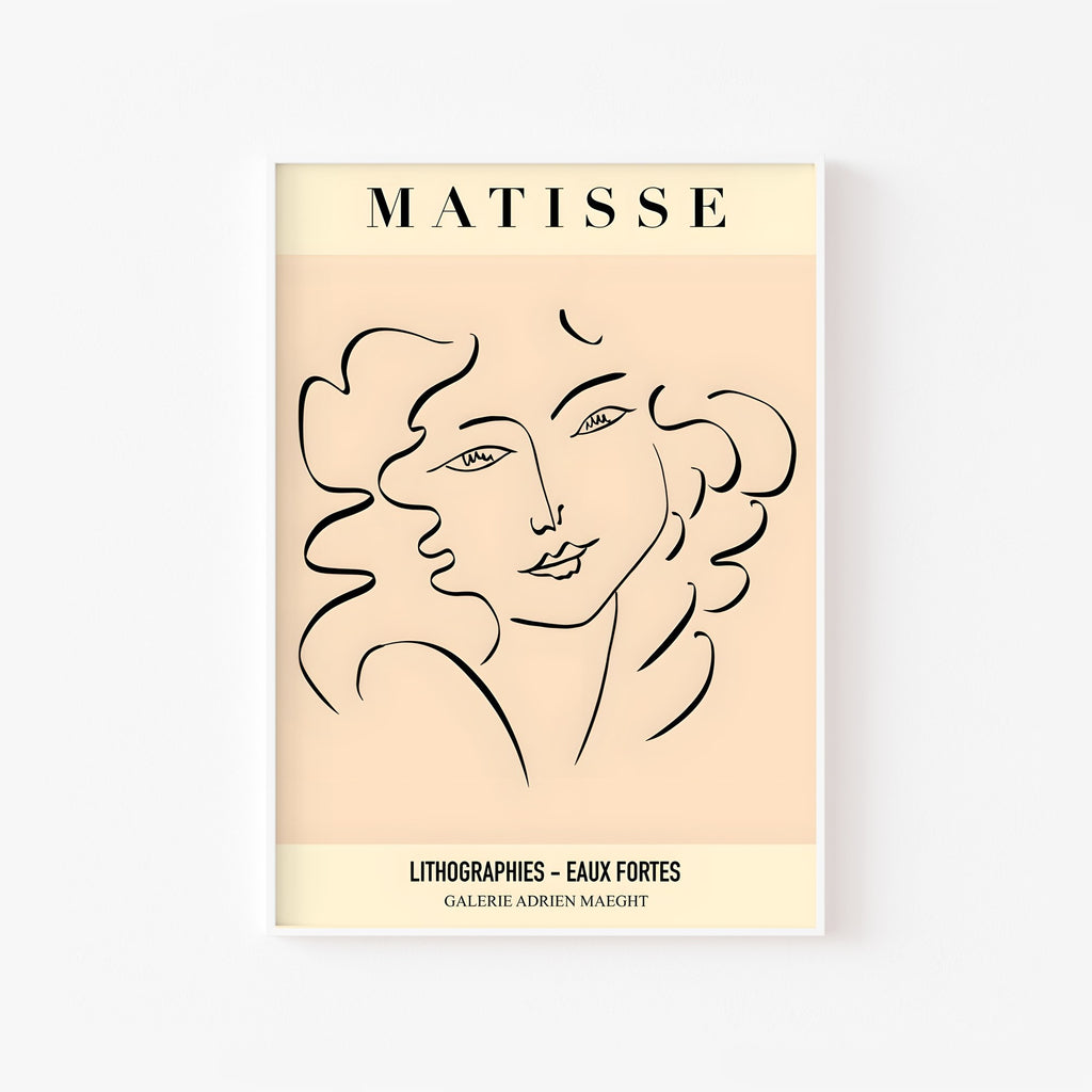 Matisse · Musa – cuadro decorativo con marco blanco | Studio MagArt
