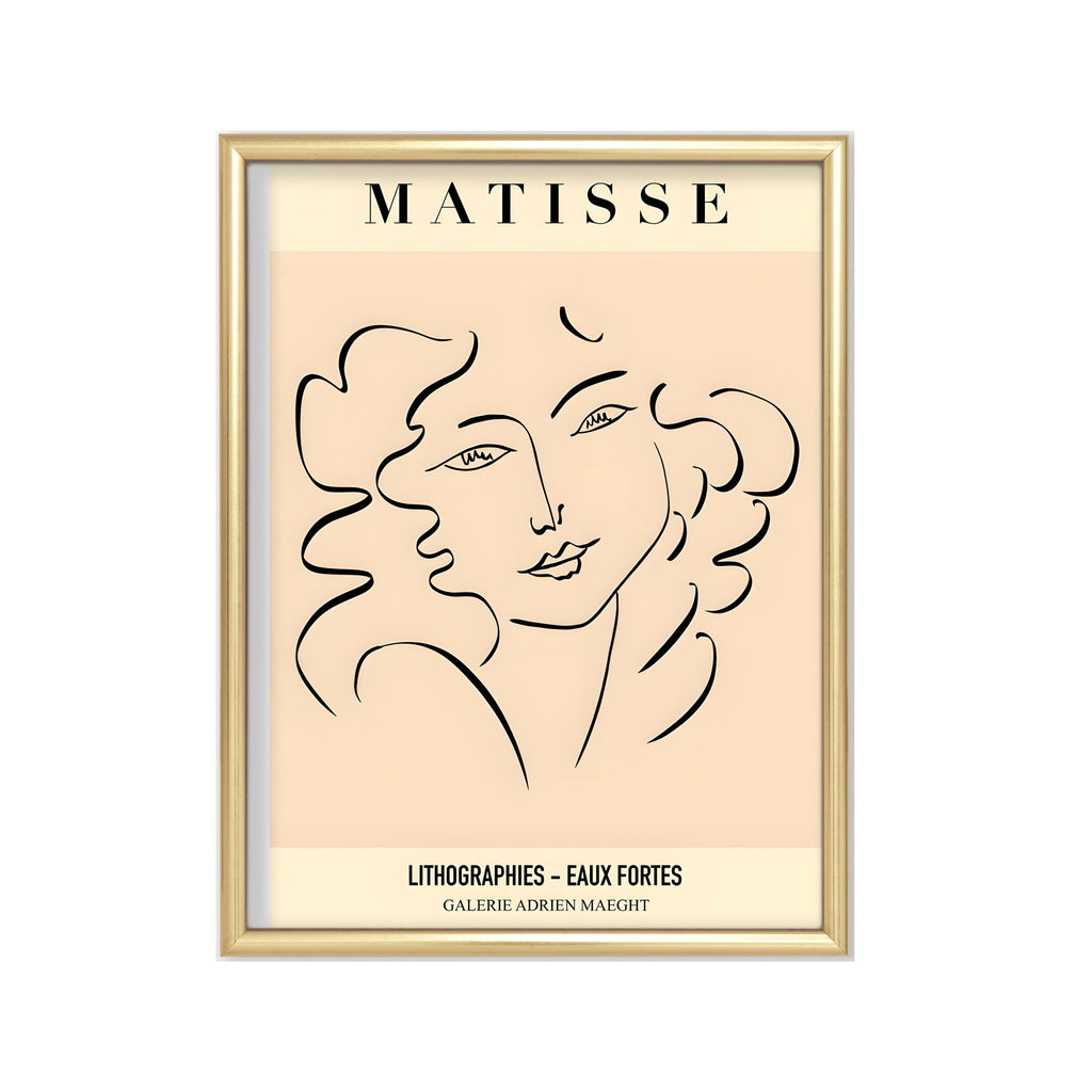 Matisse · Musa – cuadro decorativo con marco dorado | Studio MagArt