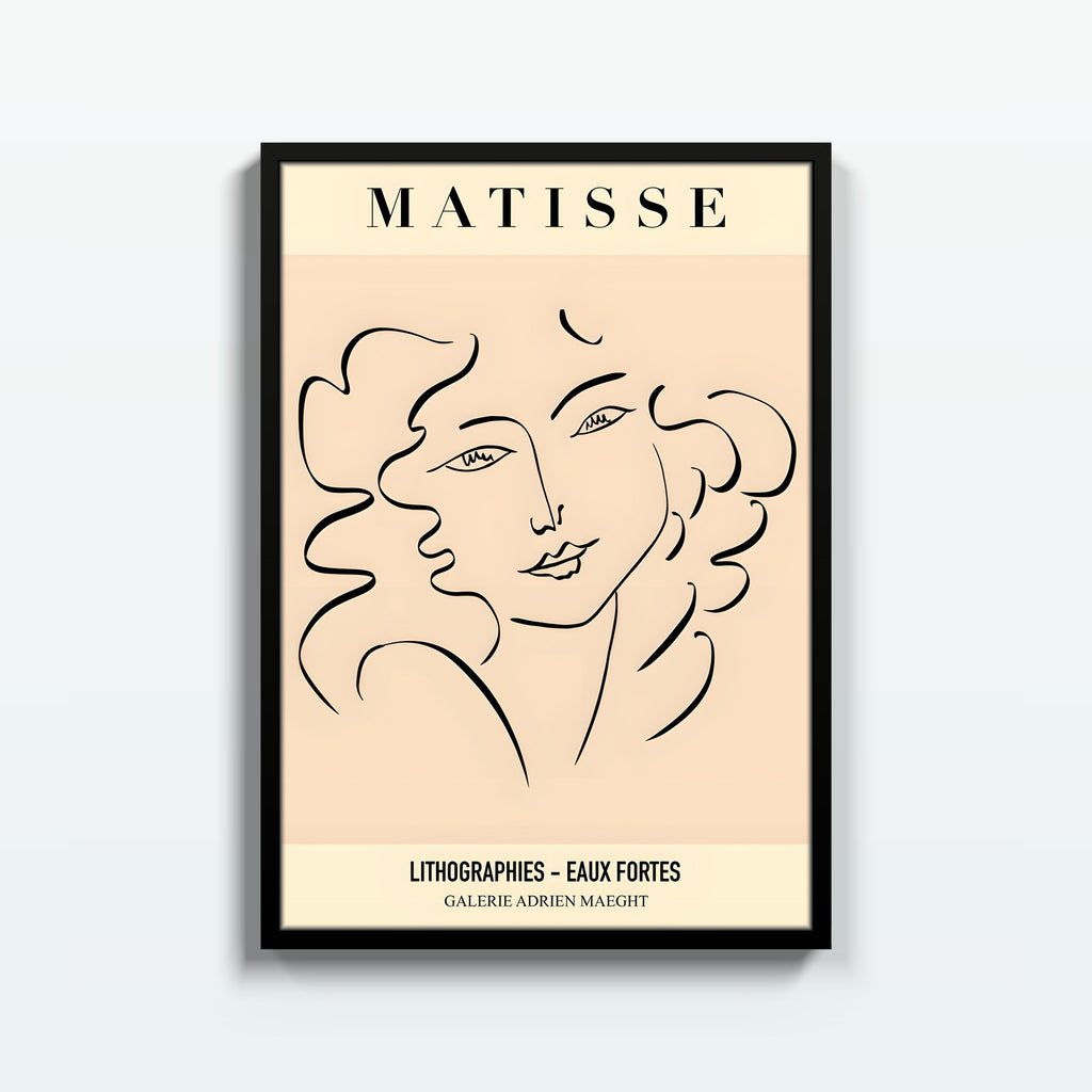 Matisse · Musa – cuadro decorativo con marco negro | Studio MagArt
