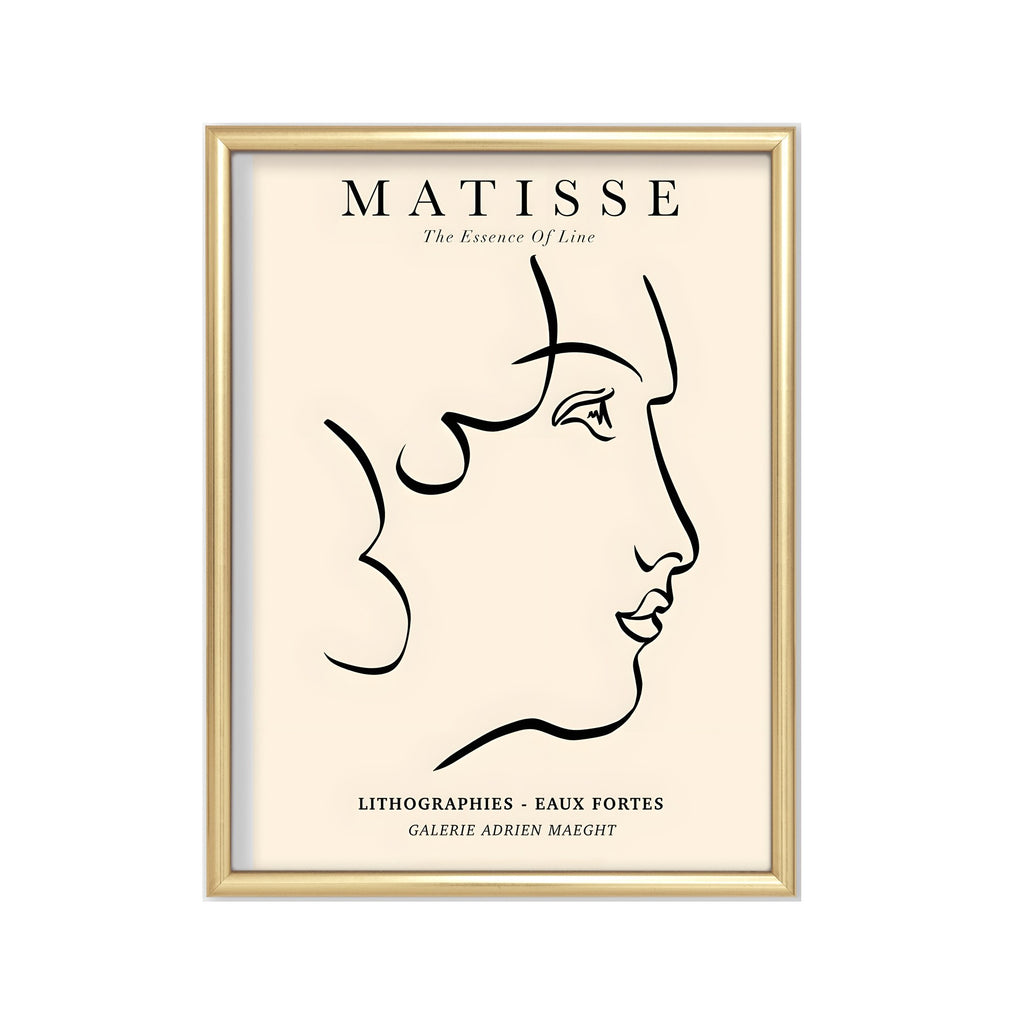 Matisse · Rostro – cuadro decorativo con marco dorado | Studio MagArt