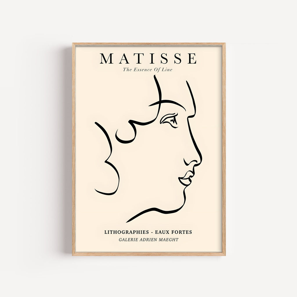 Matisse · Rostro – cuadro decorativo con marco natural | Studio MagArt