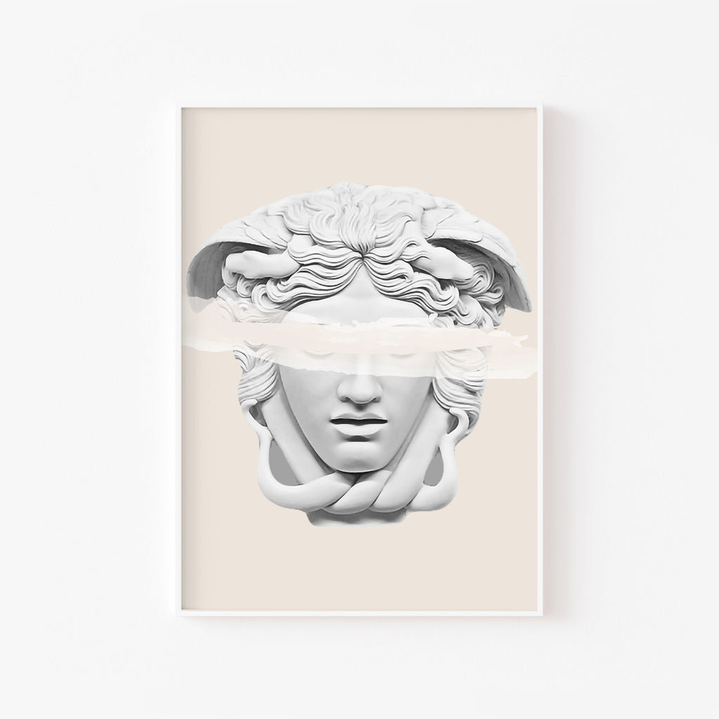 Medusa – cuadro decorativo con marco blanco | Studio MagArt