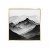 Montañas en la Niebla – cuadro decorativo cuadrado con marco dorado | Studio MagArt