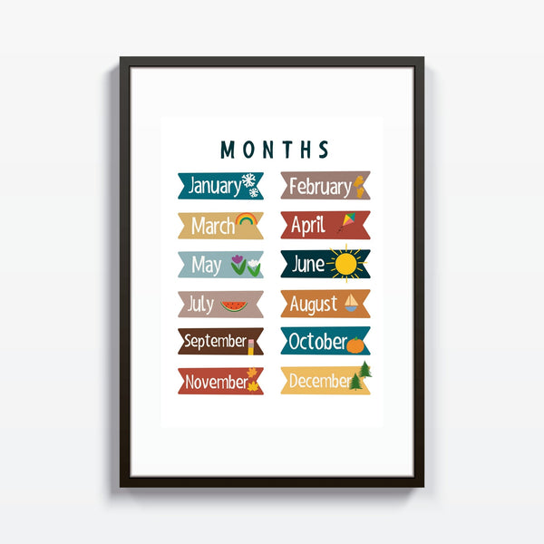Months cuadro decorativo para sala moderna | arte para hogar | Studio MagArt
