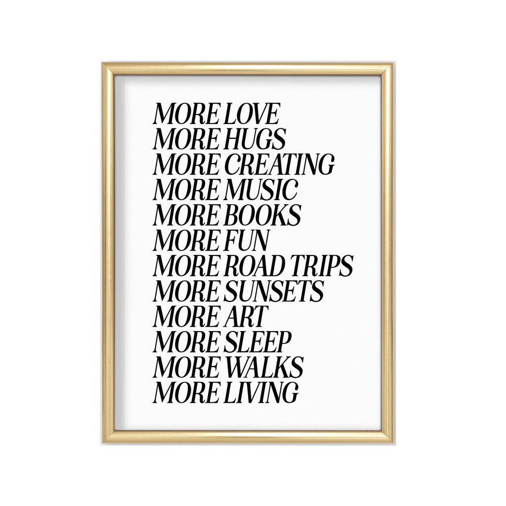 More Living – cuadro decorativo con marco dorado | Studio MagArt