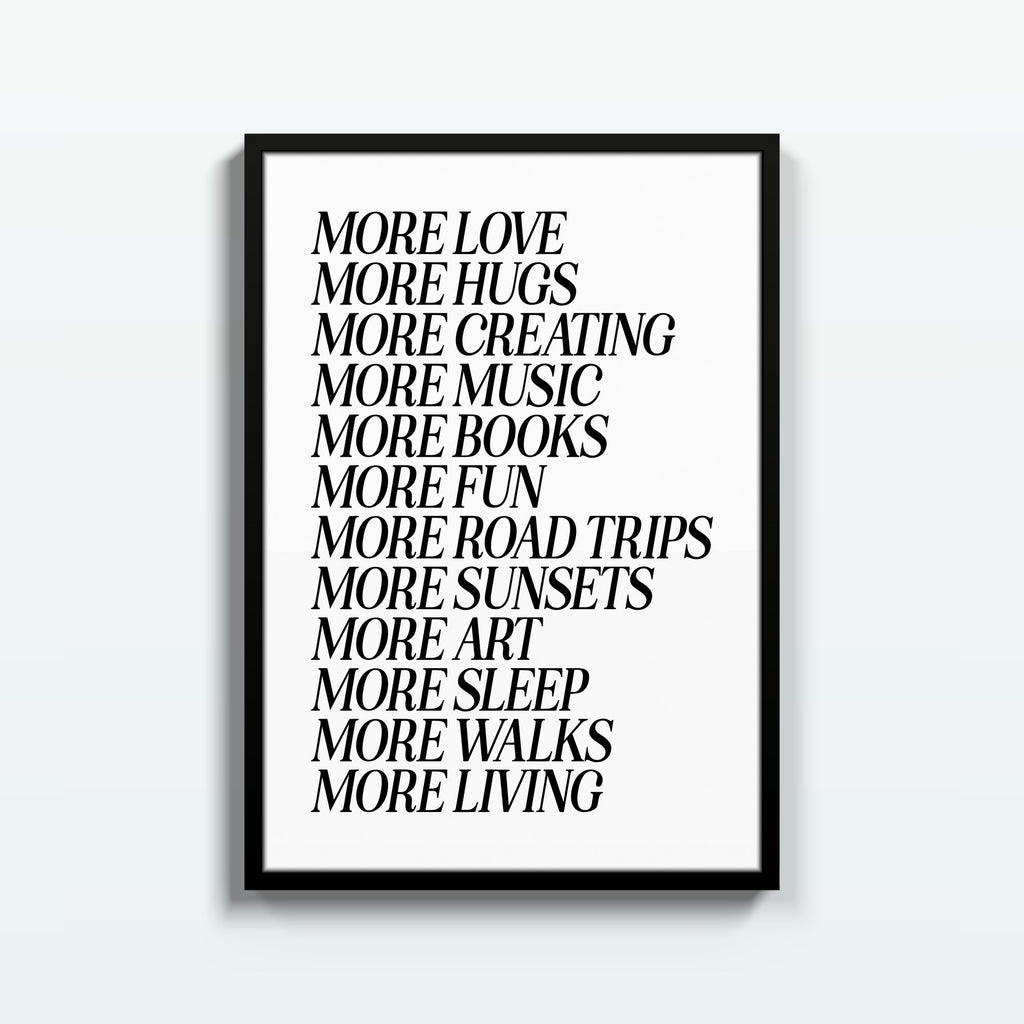 More Living – cuadro decorativo con marco negro | Studio MagArt