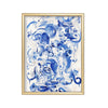 Mosaico Azul – cuadro decorativo con marco dorado | Studio MagArt
