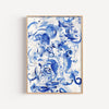 Mosaico Azul – cuadro decorativo con marco natural | Studio MagArt