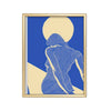 Mujer Azul bajo la Luna – cuadro decorativo con marco dorado | Studio MagArt