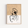 Mujer con Flor – cuadro decorativo con marco natural | Studio MagArt