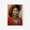 Mujer de Rojo – cuadro decorativo con marco blanco | Studio MagArt