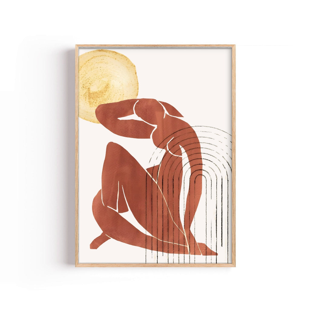 Mujer Terracota cuadro decorativo para sala moderna | arte para hogar | Studio MagArt